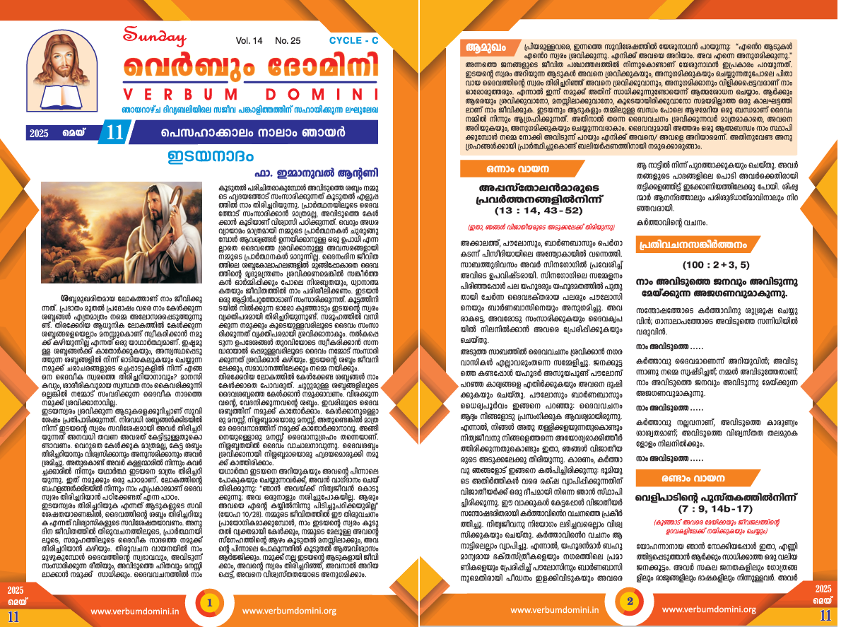 Newsletter 11 May 2025